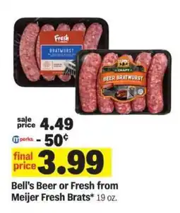 Meijer Bell's Beer or Fresh from Meijer Fresh Brats offer