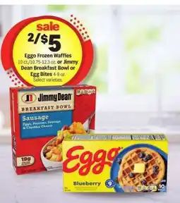 Meijer Eggo Frozen Waffles or Jimmy Dean Breakfast Bowl or Egg Bites offer