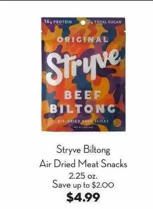 Bristol Farms Stryve Biltong Air Dried Meat Snacks offer