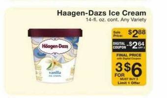 Fairway Store Market Haagen-dazs Ice Cream offer