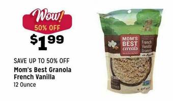 Grocery Outlet Mom's Best Granola French Vanilla offer