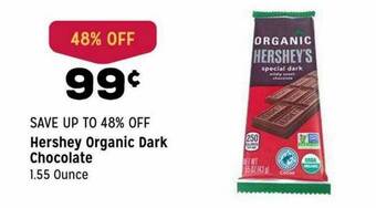 Grocery Outlet Hershey Organic Dark Chocolate offer