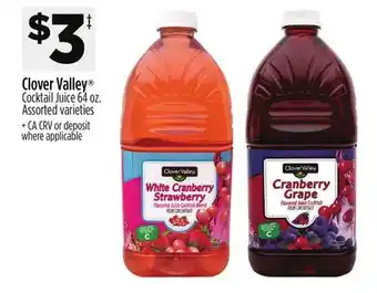 Dollar General Clover Valley Cocktail Juice offer