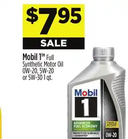 Dollar General Mobil 1 Full Synthetic Motor Oil offer