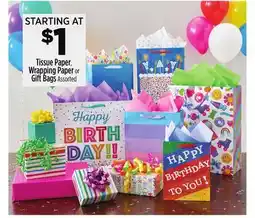 Dollar General Tissue Paper, Wrapping Paper or Gift Bags offer