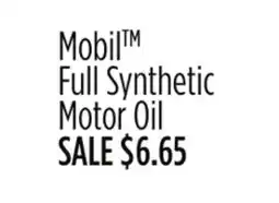 Dollar General Mobil Full Synthetic Motor Oil offer