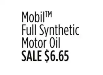 Dollar General Mobil Full Synthetic Motor Oil offer