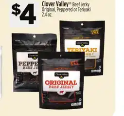 Dollar General Clover Valley Beef Jerky Original, Peppered or Teriyaki offer