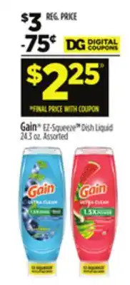 Dollar General Gain EZ-Squeeze TM Dish Liquid offer