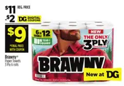 Dollar General Brawny Paper Towels offer