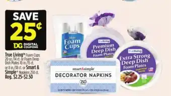 Dollar General True Living or Smart & Simple offer