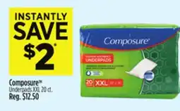 Dollar General Composure Underpads XXL offer