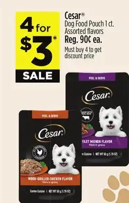 Dollar General Cesar Dog FoodPouch offer