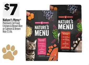 Dollar General Nature's Menu Premium Cat Food Chicken & Brown Rice or Salmon & Brown Rice offer