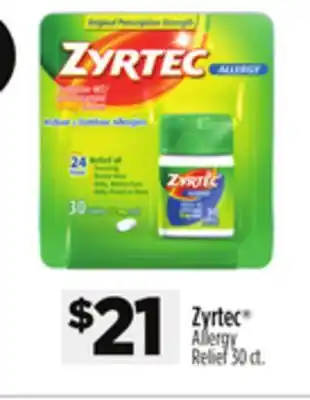 Dollar General Zyrtec Allergy Relief offer