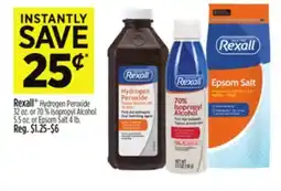 Dollar General Rexall Hydrogen Peroxide 32 oz. or 70% Isopropyl Alcohol 5.5 oz. or Epsom Salt 4 lb offer