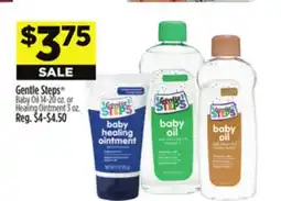 Dollar General Gentle Steps Baby Oil 14-20 oz. or Healing Ointment 3 oz offer