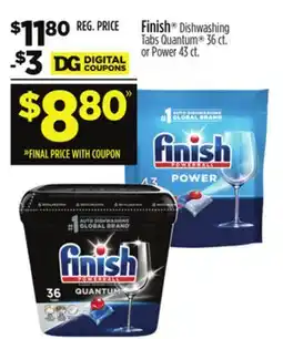 Dollar General Finish Dishwashing Tabs Quantum 36 ct. or Power 43 ct offer