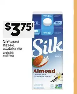 Dollar General Silk Almond Milk offer