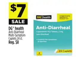 Dollar General DG health Anti-Diarrheal Multi-Symptom Caplets offer