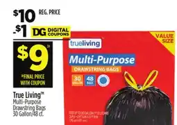 Dollar General True Living Multi-Purpose Drawstring Bags offer