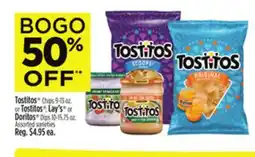 Dollar General Tostitos Chips 9-13 oz. or Tostitos , Lay's or Doritos Dips 10-15.75 oz offer