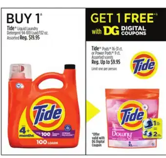 Dollar General Tide Liquid Laundry Detergent offer