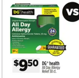 Dollar General DG health All Day Allergy Relief offer