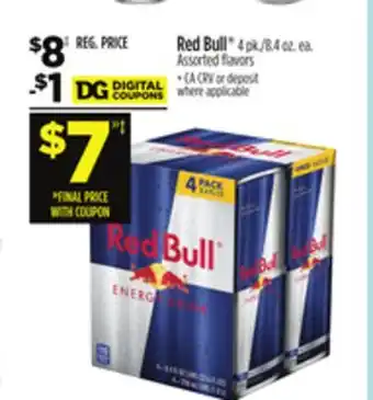 Dollar General Red Bull offer