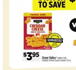 Dollar General Clover Valley FAMILY SIZE Cheddar Cheese Snack Crackers offer