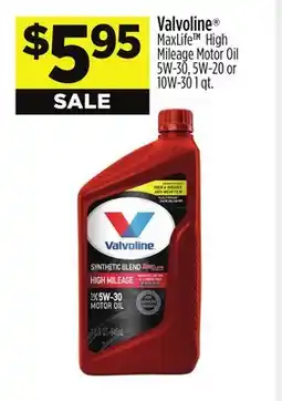 Dollar General Valvoline MaxLife High Mileage Motor Oil offer