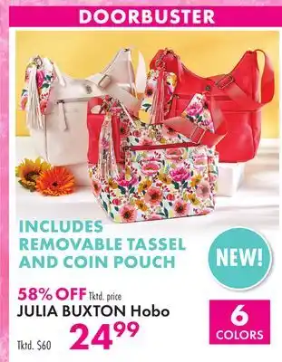 Boscov's JULIA BUXTON Hobo offer