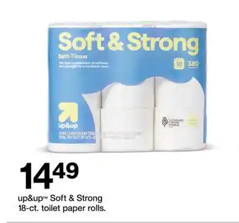 Target up & up Soft & Strong 18-ct. toilet paper rolls offer