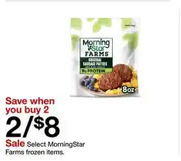 Target Select MorningStar Farms frozen items offer