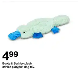 Target Boots & Barkley plush crinkle platypus dog toy offer