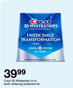 Target Crest 3D Whitestrips 14-ct. teeth whitening treatment kit offer