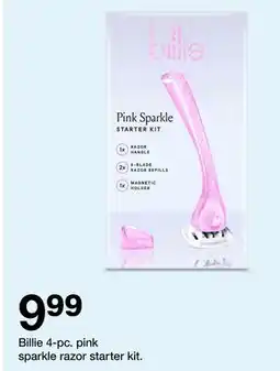 Target Billie 4-pc. pink sparkle razor starter kit offer