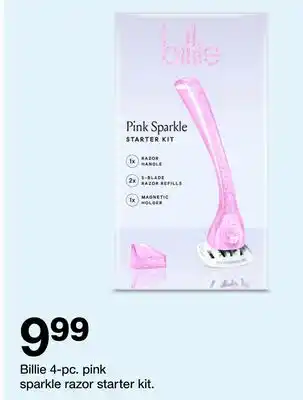 Target Billie 4-pc. pink sparkle razor starter kit offer