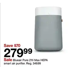 Target Blueair Pure 211i Max HEPA smart air purifier offer