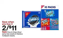 Target Oreo & Chips Ahoy! party-size snacks & Nabisco multipack snacks offer