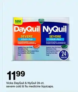 Target Vicks DayQuil & NyQuil 24-ct. severe cold & flu medicine liquicaps offer