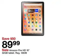 Target Amazon Fire HD 10 32GB tablet offer