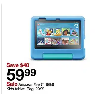 Target Amazon Fire 7 16GB Kids tablet offer
