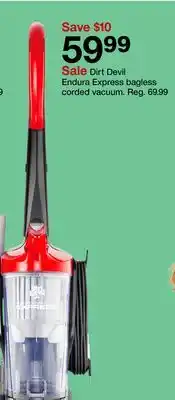 Target Dirt Devil Endura Express bagless corded vacuum offer