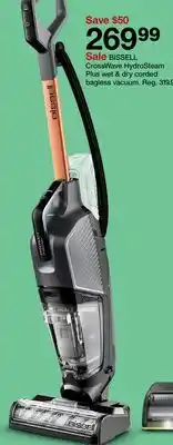Target BISSELL CrossWave HydroSteam Plus wet & dry corded bagless vacuum offer