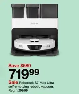 Target Roborock S7 Max Ultra self-emptying robotic vacuum offer