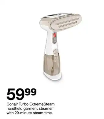 Target Conair Turbo ExtremeSteam handheld garment steamer with 20-minute steam time offer