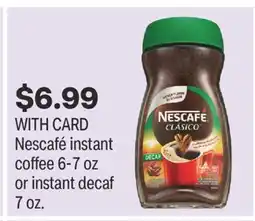 CVS Nescafé instant coffee 6-7 oz or instant decaf 7 oz offer