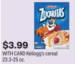 CVS Kellogg's cereal 23.3-25 oz offer