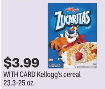 CVS Kellogg's cereal 23.3-25 oz offer